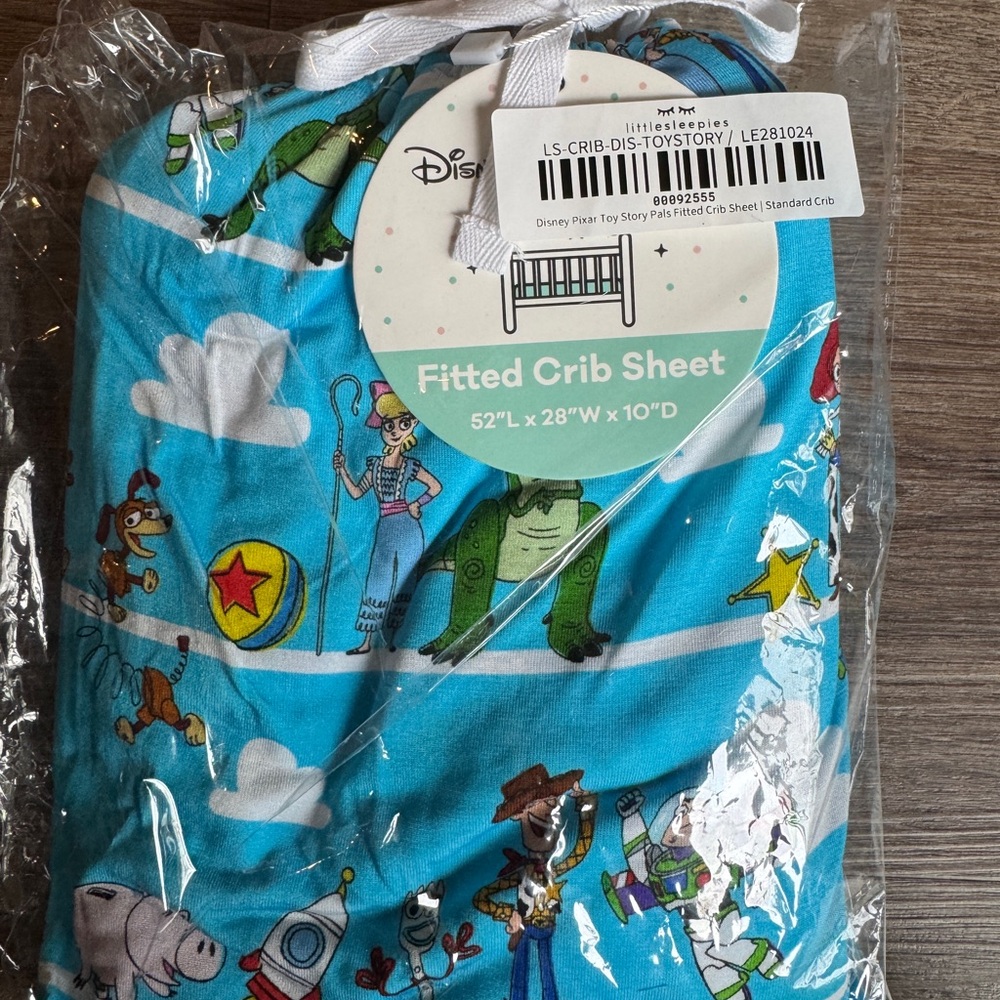 Little Sleepies Disney Toy Story blue Fitted Crib Sheet